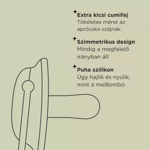 Tommee Tippee Newborn Újszülött szilikon cumi 0-2 hó 2 db - Puder/Krém