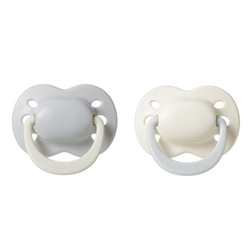 Tommee Tippee Newborn Újszülött szilikon cumi 0-2 hó 2 db - Girl  Krém/Szürke