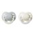 Tommee Tippee Newborn Újszülött szilikon cumi 0-2 hó 2 db - Girl  Krém/Szürke