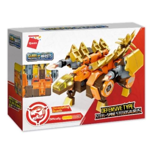 QMAN® 41215 készségfejlesztő építőjáték ÚJ: Csoda Kocka Acélgerincű Stegosaurus