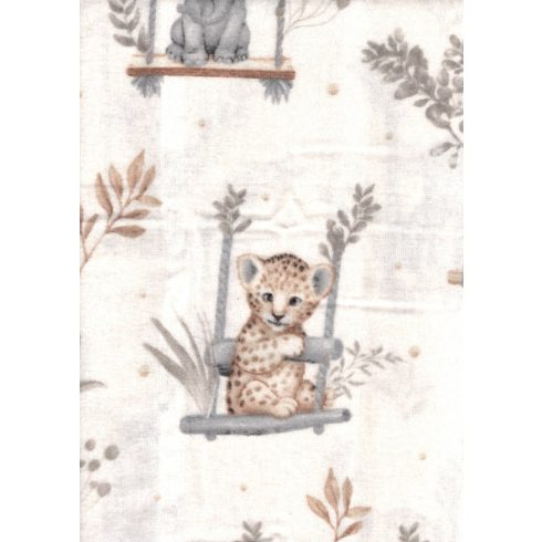 Flanel mintás pelenka  - szafari 