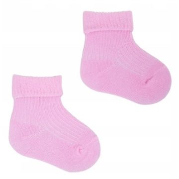 Yoclub pamut zokni 0-3 hó - rózsaszín 