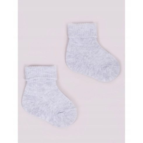 Yoclub pamut zokni 0-3 hó - v.szürke 