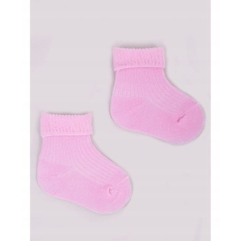 Yoclub pamut zokni 3-6 hó - rózsaszín 