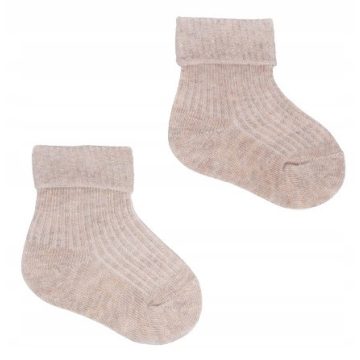 Yoclub pamut zokni 0-3 hó - drapp