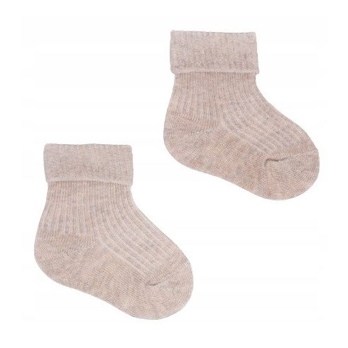 Yoclub pamut zokni 3-6 hó - drapp