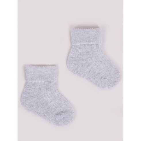 Yoclub pamut zokni 3-6 hó - szürke