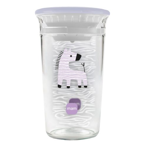 MAM Easy to Drink Cup 290 ml csöpögésmentes itatópohár 8+ hó - Lila zebra