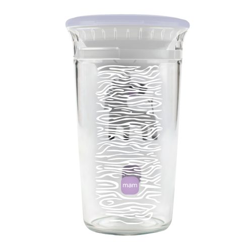 MAM Easy to Drink Cup 290 ml csöpögésmentes itatópohár 8+ hó - Lila zebra