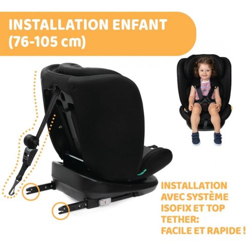Chicco Mokita I-Size autósülés 76-150 cm - Black