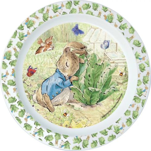 Nyúl Péter mintás műanyag mikrózható lapostányér 