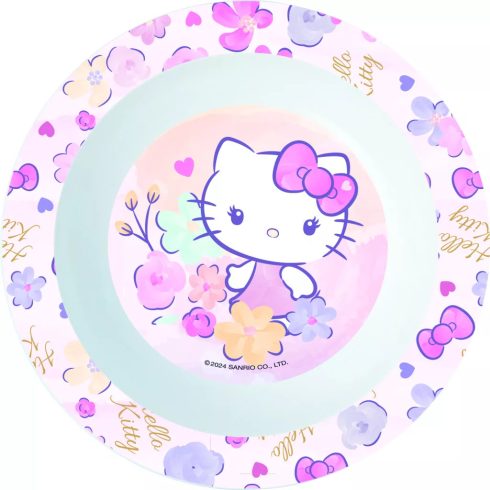 Hllo Kitty mintás műanyag mikrózható mélytányér