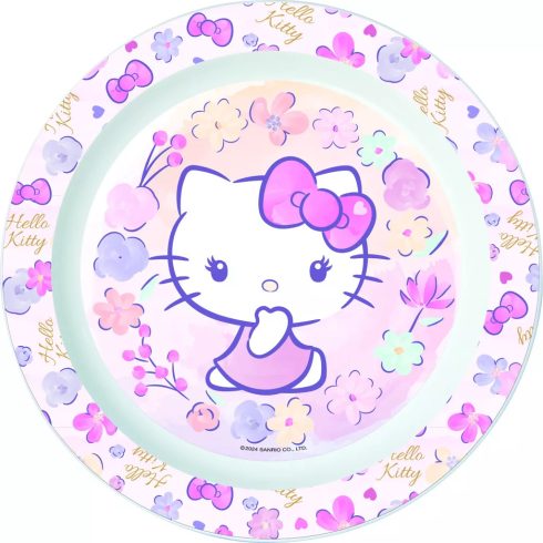 Hello Kitty mintás műanyag mikrózható lapostányér 