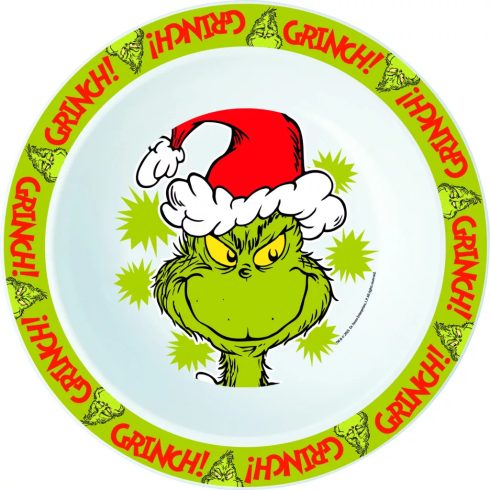 Grincs mintás műanyag mikrózható mélytányér