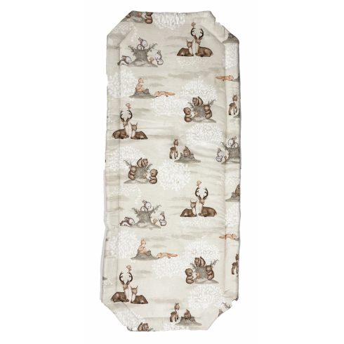 Baby Bruin Óvodai derékalj  124*52cm (+-2cm) - drapp erdei állatok