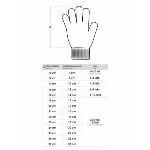 Yo!club téli kesztyű 12 cm - szürke/őzike