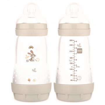   MAM Anti-Colic Matt Forest 260ml cumisüveg 2+ szürke nyuszi 