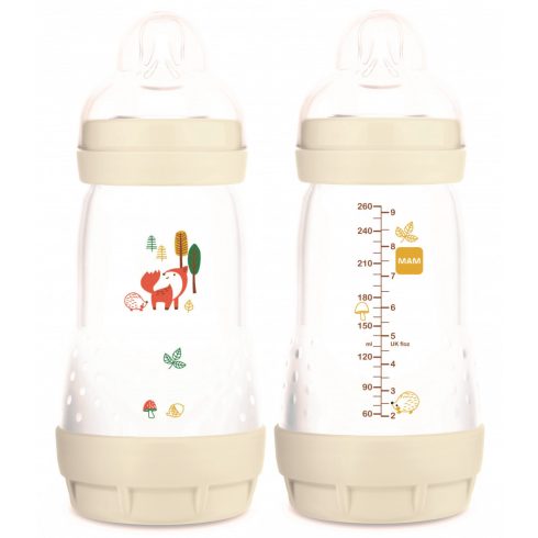 MAM Anti-Colic Matt Forest 260ml cumisüveg 2+ bézs, róka 