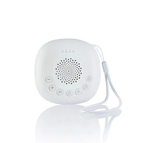 Prémium hordozható altató LED-fénnyel, fehér zajjal és hangokkal