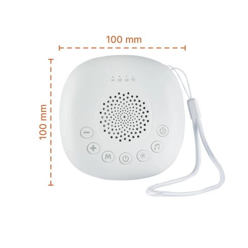 Prémium hordozható altató LED-fénnyel, fehér zajjal és hangokkal