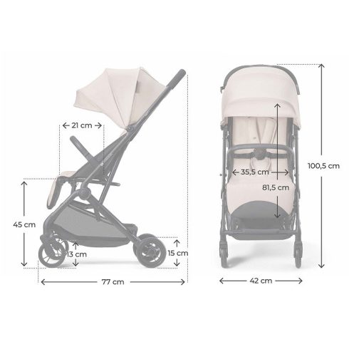 Kinderkraft Indy 3 sport babakocsi - Misty Beige