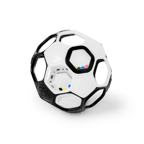 Bright Starts Oball RATTLE GOALS™ 10 cm - Black & White 0hó+