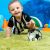 Bright Starts Oball RATTLE GOALS™ 10 cm - Black & White 0hó+