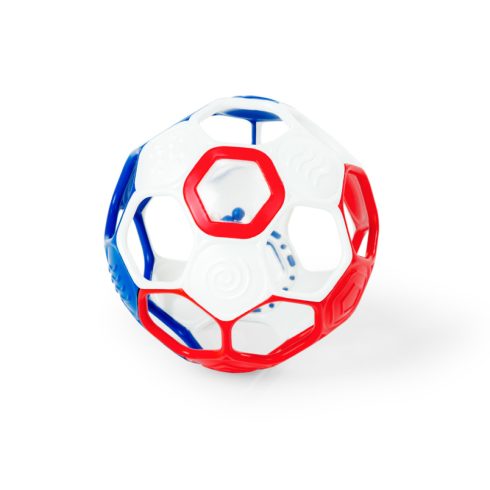 Bright Starts Oball RATTLE GOALS™ 10 cm - Red, White & Blue 0hó+