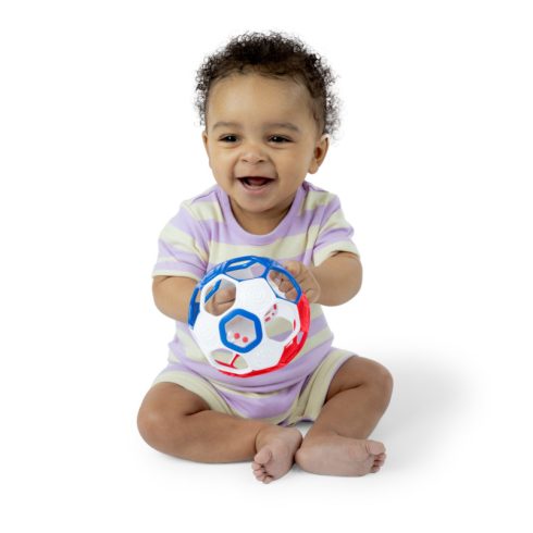 Bright Starts Oball RATTLE GOALS™ 10 cm - Red, White & Blue 0hó+