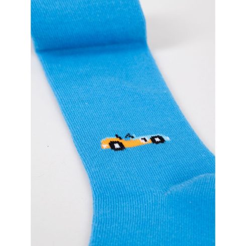 Yoclub pamut harisnyanadrág (68-74) - kék/versenyautó