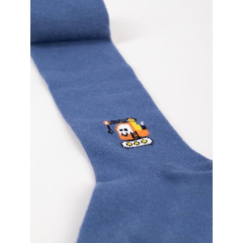 Yoclub pamut harisnyanadrág (68-74) - kék/lánctalpas daru