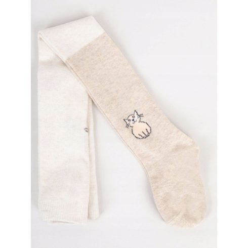 Yoclub pamut harisnyanadrág (68-74) - ecrü/cica