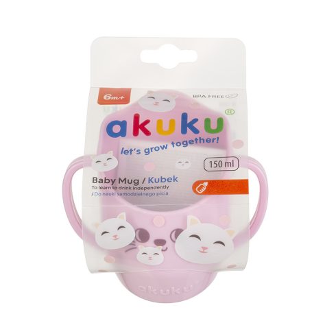 Akuku tanuló pohár 150 ml - rózsaszín 