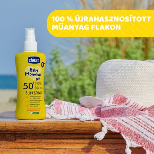 Chicco Fényvédő spray SPF 50+, 150 ml 0m+
