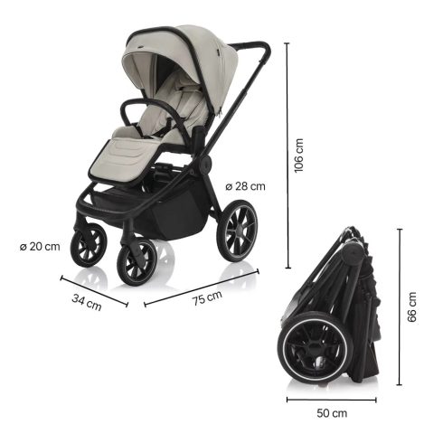 Zopa Move Cross 5 3in1 multifunkciós babakocsi szett - Ivory Beige