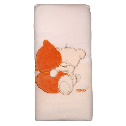 Trimex bélelt plüss takaró 70x100cm - párnás maci három színű