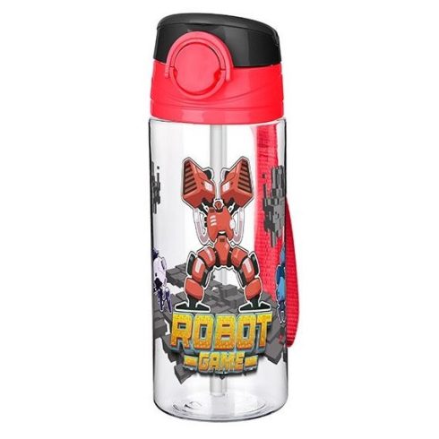 Titiz szívószálas kulacs 500ml - Robot