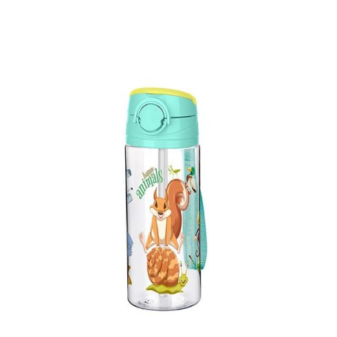Titiz szívószálas kulacs 500ml - Happy animals