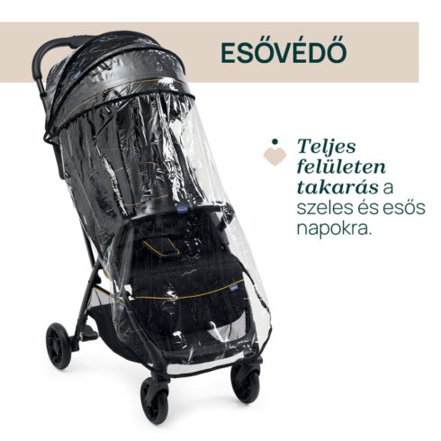 Chicco GLEE babakocsi 0-22 kg automata csukódással - Uneven Black
