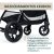 Chicco GLEE babakocsi 0-22 kg automata csukódással - Uneven Black