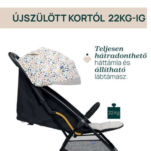 Chicco GLEE babakocsi 0-22 kg automata csukódással - Joking Beige