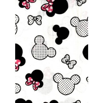 Flanel mintás pelenka - Minnie piros masnival