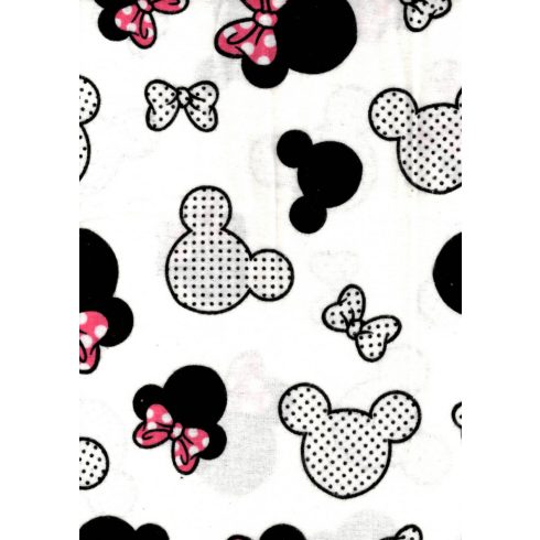 Flanel mintás pelenka - Minnie piros masnival