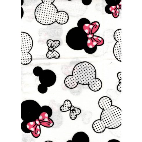 Flanel mintás pelenka - Minnie piros masnival