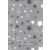 Flanel mintás pelenka szürke - szürke/fehér csillagok