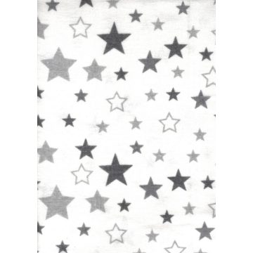 Flanel mintás pelenka 60x80 cm - szürke csillagok