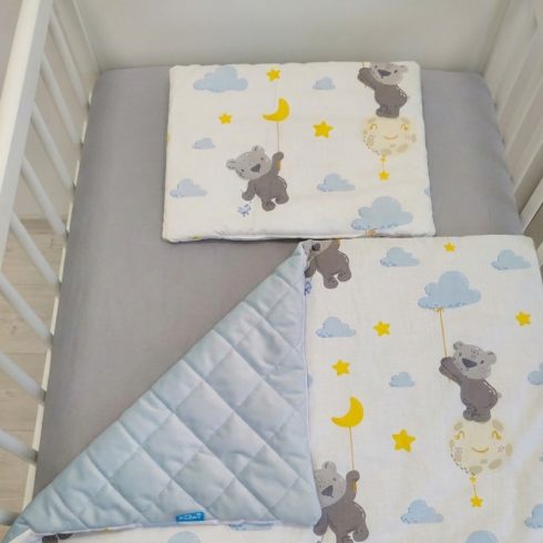 Scamp velvet ágynemű garnitúra 75x100 cm - Cloud Bear Blue