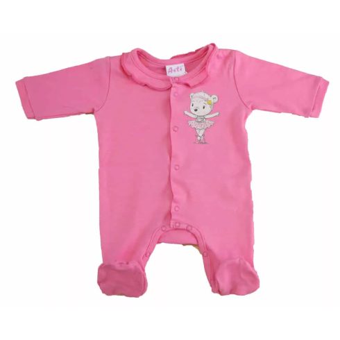 Pamut hosszú ujjú elöl patentos rugdalózó Balerina mintával (44) 