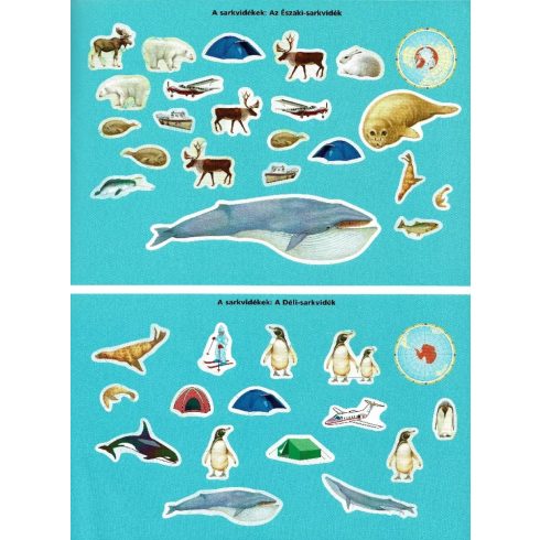 Képes atlasz gyermekeknek - Állatok a világban matricákkal