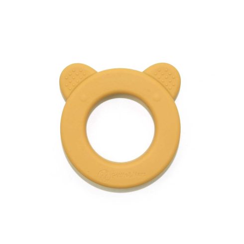 P&M Beary Szilikon rágóka csörgővel Intense Ochre 0m+